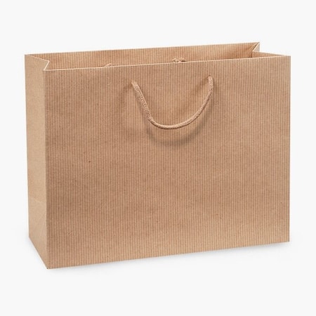 Nashville Wraps Kraft Pinstripe Gift Bags, Medium 13x5x10, 100PK KTMBKP