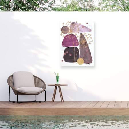 Trademark Fine Art Outdoor Canvas Art Jocelyn Benford Tip Top Wall Art for Patios, or Gardens GRL01877-OC1824WR