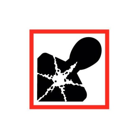 Nmc NMC GHS208AP, Health Hazard GHS Label, Vinyl, 2" x 2", 5/PACK GHS208AP