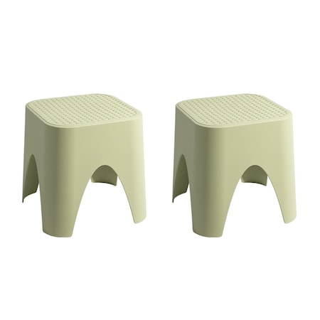 Lagoon Mallorca Stackable Rattan Top Side Table/Ottoman, 2PK 7033V4-ASLGS