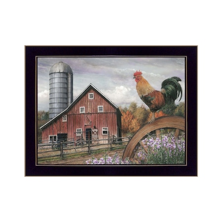Homeroots Good Morning Vermont 1 Black Framed Print Wall Art 416123