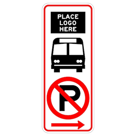 Sign Solutions Usa Parking Sign, 12 in W, Aluminum Sign, White DUS12HWT1230R7-107A