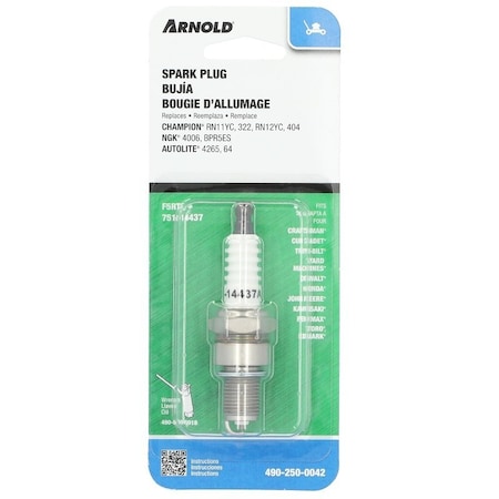 Arnold SPARK PLUG NICKEL SMALL ENGINE 490-250-0042