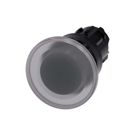Siemens Illuminated mushroom pushbutton, 22 mm, round, plastic, clear 3SU1001-1BD70-0AA0-ZY15