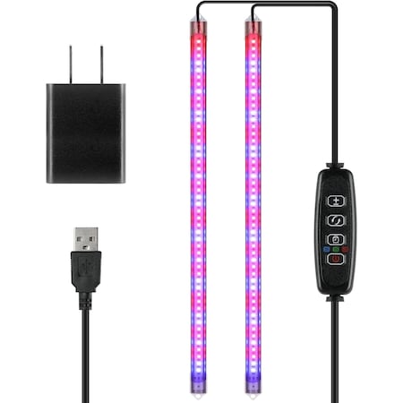 Ipower 20W LED Plant Grow Light Strips Full Spectrum for Indoor Plants with Auto ON/Off 3/9/12H Tim GLLEDXSTRIPS20T