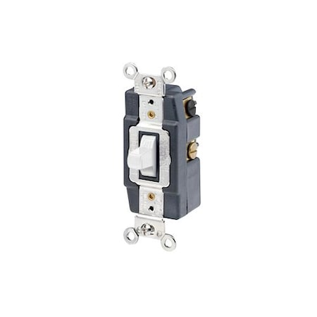 Leviton Wall Switch, 2 hp, Toggle, 30 A, White 1288-W