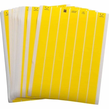 Brady LaserTab Polyester Lbls 0.5 in H x 1 in W Yellow 76/PK, 76PK LAT-7-747-10-YL