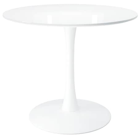 Homeroots 36" White Metal Dining Table 520865