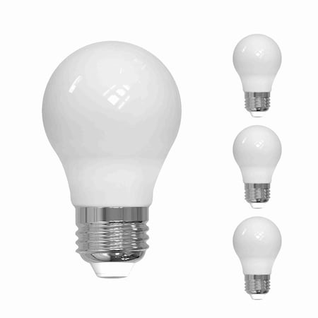 Bulbrite LED Filament, 7 Watt Dimmable A15 Light Bulb, Milky Glass Finish, E26 Base, 3000K, 800 Lumens, 4PK 862060