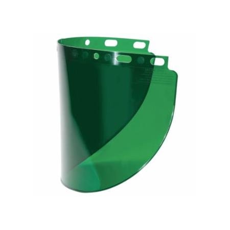 Honeywell Fibre-Metal High Performance Wide View Faceshield Window, Dark Green, Wide View, 16-1/2 in L x 8 in H, 50PK 280-4178DGNBP