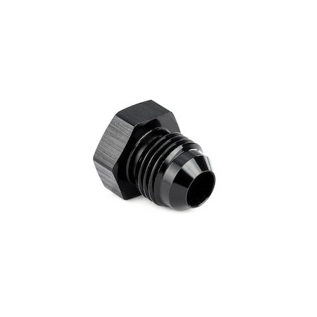 Hps Performance -8 AN Fittings Plug, AN Male 37 Degree Flare, Aluminum, Black AN806-8