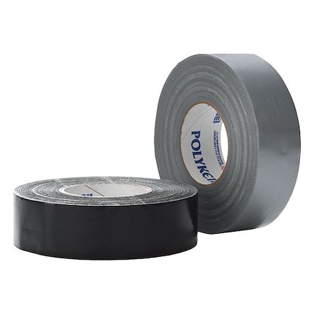 Polyken Duct Tape, Rubber, Cloth, Black 2109914