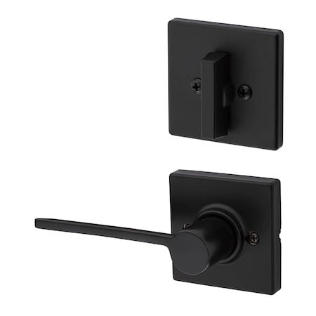Kwikset Right Hand Ladera Lever with Square Rose Interior Single Cylinder Handleset Trim for Both 800 and 966LRLSQTRH-514.UNIV