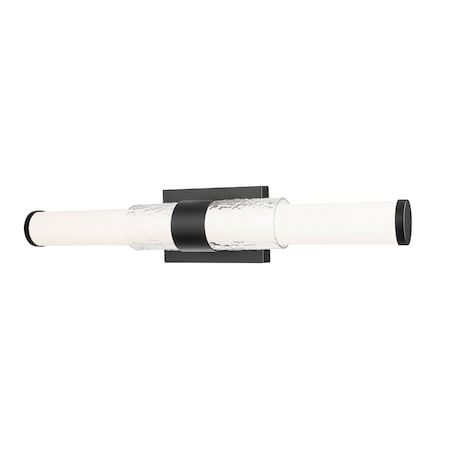 Z-Lite Egon 1-Light Vanity, 25 in W, Matte Black 1015-25W-MB-LED