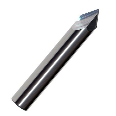Monster Tool 2 Flute Chamfer Mill, Single End, 1/8in diameter, 90 Deg included angle, Bright Finish 209-092125