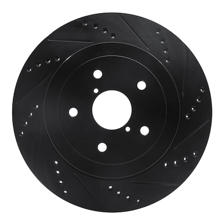 Dynamic Friction Co DFC Brake Rotor - Drilled and Slotted - Black 633-13017R