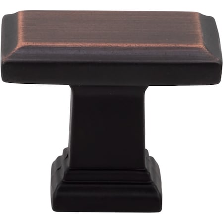 Designperfect 1-1/2 Overall Length Rectangle Cabinet Knob, Brushed Oil Rubbed Bronze, 10PK DPA10A48KORB