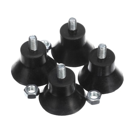 Univex Foot Kit, Suction Cup with Studs and Nuts, PM91, 4PK 7510094A