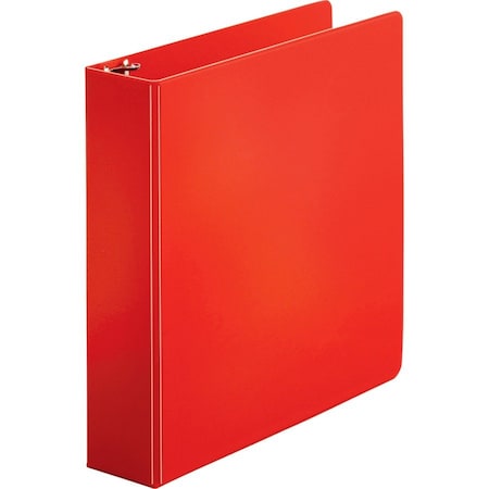 Business Source 2" Basic Binder, 475 Sheet Capacity, Round Ring, Red BSN28660