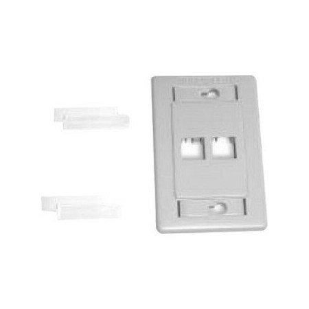 Belden 2-PORT FLUSH MT UNLOADED, 1 GANG FOR GIGAFLEX/EZMDVO JCK AX101433