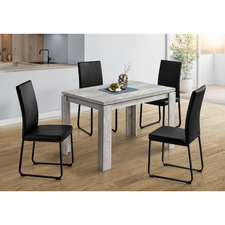 Monarch Specialties Dining Table, 48" Rectangular, Small, Kitchen, Dining Room, Laminate, Grey, Contemporary, Modern I 1164