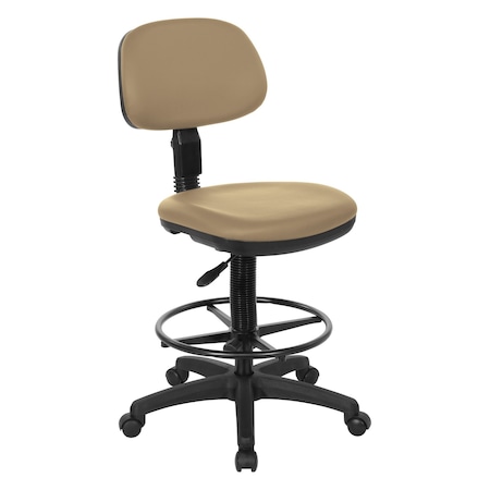 Office Star Products DC Series Sculptured Seat & Back Custom Fabric Drafting Chair, Dillon Buff DC517V-R104
