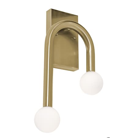 Afx Colette 17in LED Sconce - Light Antique Brass COES1017LAJUDLB