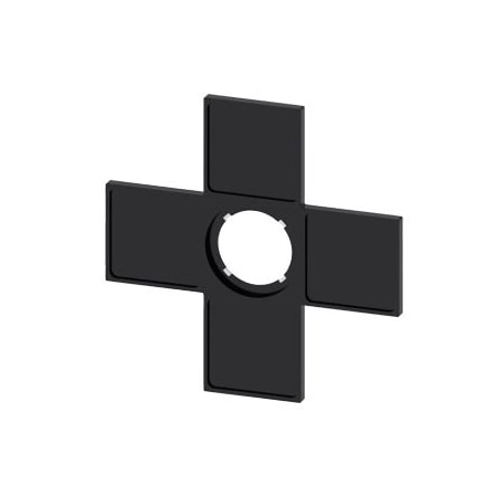 Siemens Label holder for Coordinate switch, 22mm, 4 switch positions, black 3SU1900-0AM10-0AA0