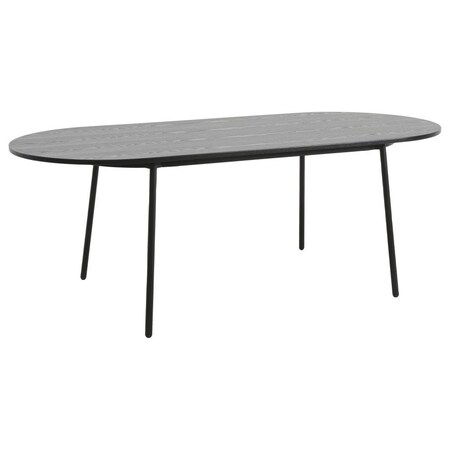 Leisuremod Oval 82.7 in W, 29.5 in L, MDF/Steel, Black TT84BL
