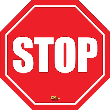 Mighty Line Sign, Floor, 16 Inch, STOP, PK5 STOPMODERN16