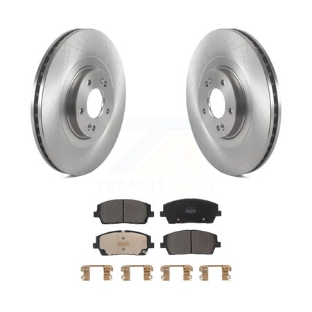 Transit Auto Front Disc Brake Rotors And Semi-Metallic Pads Kit For Kia Telluride Hyundai Palisade K8F-103708