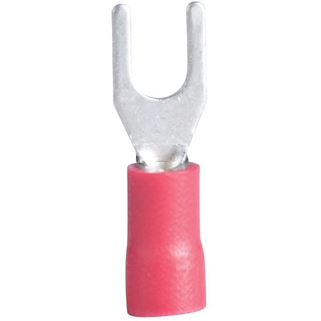 Gardner Bender Spade Terminal, 600 V, 22 to 18 AWG Wire, 8 to 10 Stud, Vinyl Insulation, Red 20-112