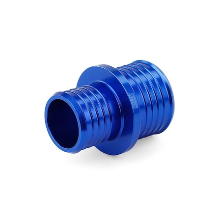 Hps Performance 3/4 in - 1 in OD x 1-1/2 in L, Billet 6061 Aluminum Joiner Hose Union Connector, Anodized Blue AHUR-075-100-BLUE