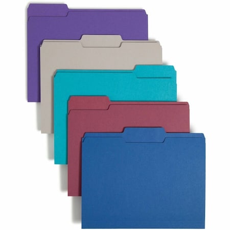 Smead Smead File Folders, 1/3 Cut Top Tab, Letter, Deep Assorted Colors, 100/Box 11948