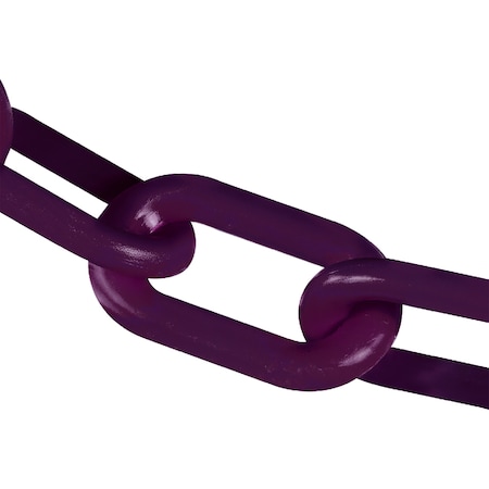 Mr. Chain 4" x 100' Purple Plastic Safety Chain 40023-100