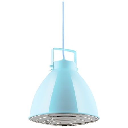 Sunlite 10in. E26 Base 60W Max Bulb Not Included 4' Cord Blue Chrome Grille Pendant Light Fixture 88754-SU