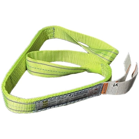 Stren-Flex Eye And Eye Twist Websling High Viz-1 Ply, 1"X10Ft EET-1-901PHV-10