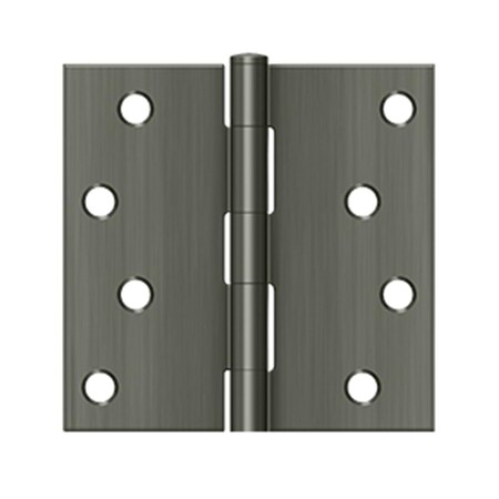 Dendesigns 4 x 4 in. Square Hinge, Antique Nickel DE931683