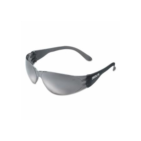 Mcr Safety Checklite CL1 Frameless Safety Glasses, Polycarbonate Silver Mirror Lens, Duramass, Smoke 135-CL117