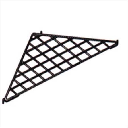 Made4Mattress 24 x 24 x 34.5 in. Grid Triangular Shelf, Black MA1105567