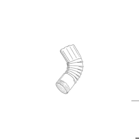 Amerimax Home Products Gutter Elbow, Corrugated Round, Galvanized, 75 Degree, 3-In. Gray RC63P3