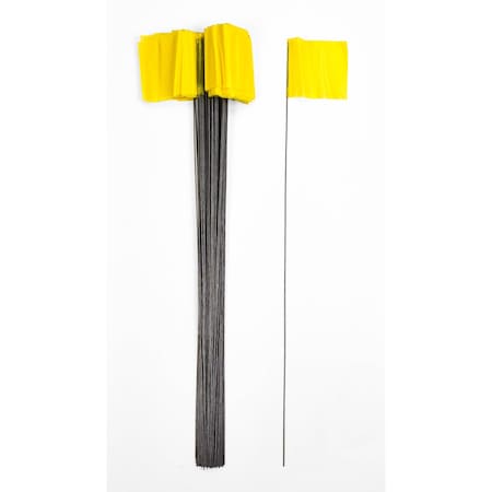 Mutual Industries Wire Marking Flags YELLOW 30in, 1000PK 15901-41-4