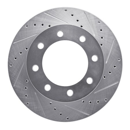 Dynamic Friction Co BRAKE ROTOR DRILLED AND SLOTTED SILVER 631-54198R
