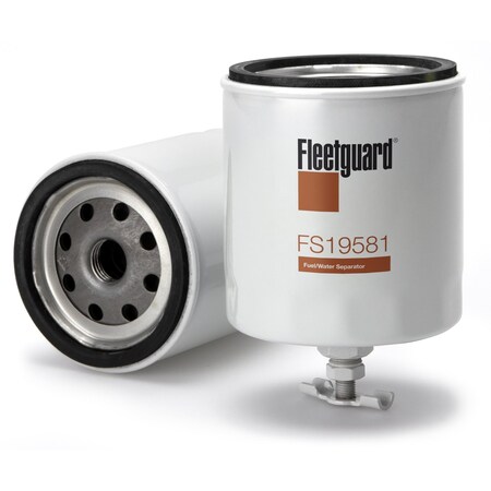 Fleetguard Fuel Filter, 4.3125 in, Spin-On FS19581