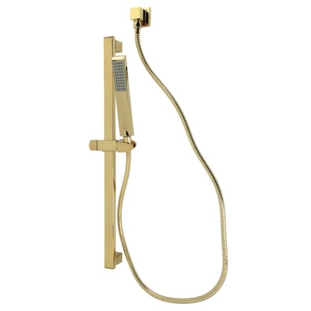 Kingston Brass Shower System with Slide Bar and Hand Shower, Polished Brass KXK2542