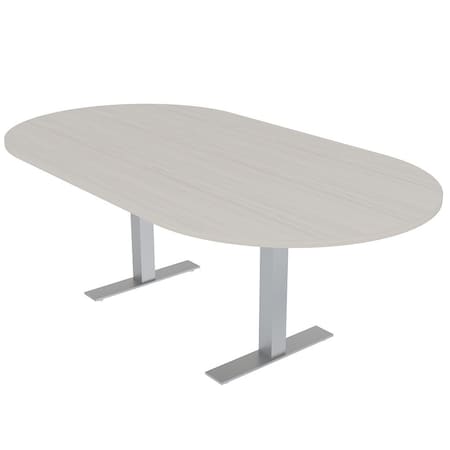 Skutchi Designs 6ft Racetrack Conference Table With Power | Harmony Series | 6 Person Meeting Room Table HAR-RAC-48X72-T-K458-NA