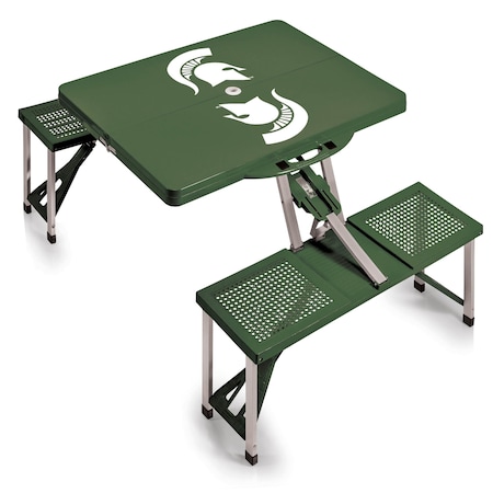 Picnic Time Family Of Brands Michigan State Spartans - Picnic Table Portable Folding Table 811-00-121-354-0