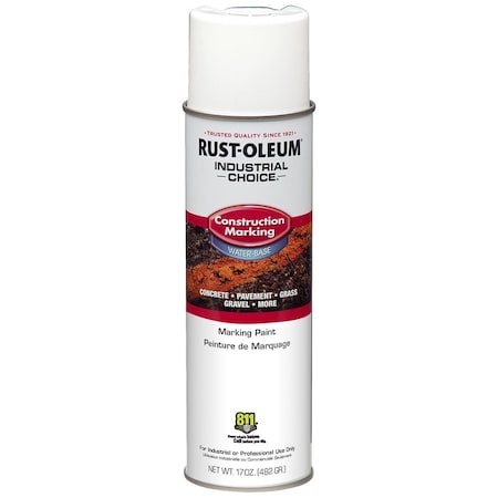 Rust-Oleum 17 Oz. Rust-Oleum 264692 White Industrial Choice M1400 System Water-Based Construction Marking 261937