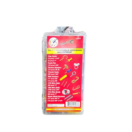 Tool City 360 PIECE HOUSEHOLD HARDWARE ASSORTMENT 13037