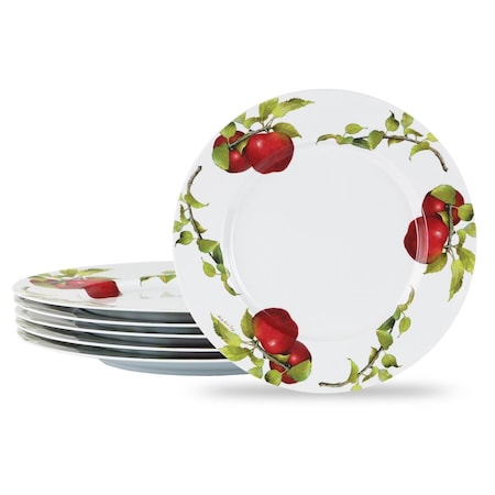 Recuerdos 6pc Melamine Dinner Plate Set  Harvest Apples RE2646707